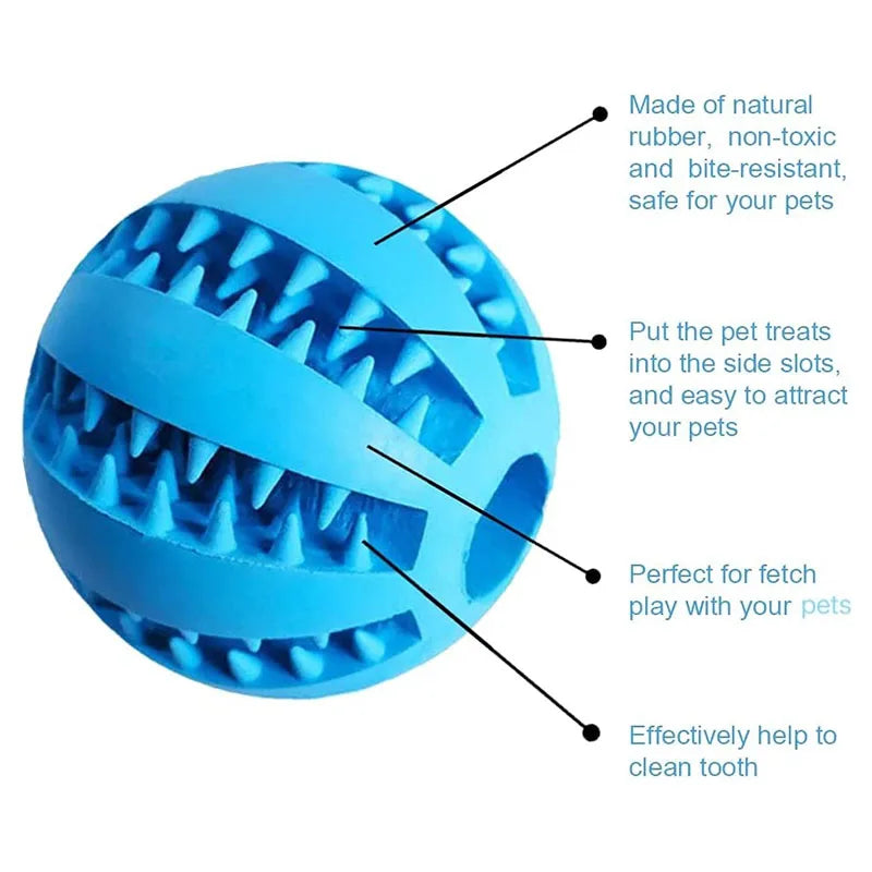 Dog Tooth Cleaning Ball Treat Feeder